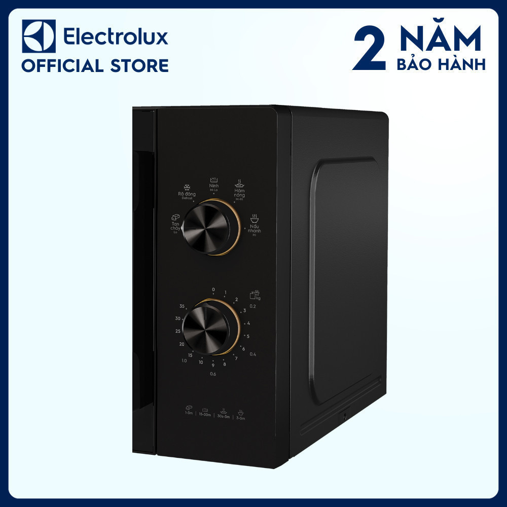 Lò vi sóng 23L Electrolux EMM23K22B 800w - 5 chương trình nấu, rã đông, hâm nóng nhanh | BigBuy360 - bigbuy360.vn