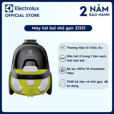 Máy hút bụi có dây Electrolux Z1231 - đầu hút 2 trong 1, bộ lọc HEPA, nhỏ gọn