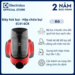 Máy hút bụi dạng hộp Electrolux EC41-6CR - Bộ lọc 4 bước cho hút bụi hiệu quả