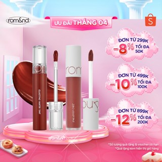 Combo Son kem lì Romand New Zero Velvet Tint 5.5g + Son tint nước Romand Glasting Water Tint 4g
