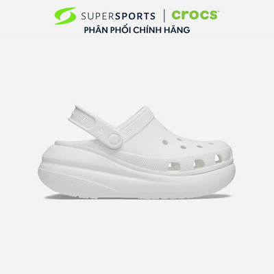 Giày Clog Unisex Crocs Classic Crush - Trắng - 207521-100 ADS02 LS100