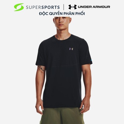 Áo Thun Thể Thao Nam Under Armour Rush Seamless Legacy - Đen - 1376781-001