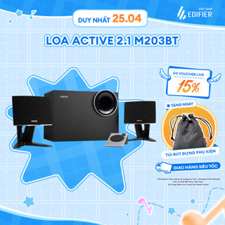 Loa Bluetooth Để Bàn EDIFIER M203BT | Công Suất 34W | Vỏ Gỗ MDF Dày Dặn | Bluetooth 5.0 | Bảo Hành 15 Tháng