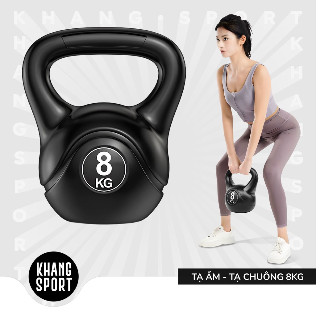 [1 Cái] Tạ Bình Vôi, Tạ Chuông 8kg Tập Squat, Tạ Ấm Dụng Cụ Thể Thao Tại Nhà Chống Đẩy Khang Sport -