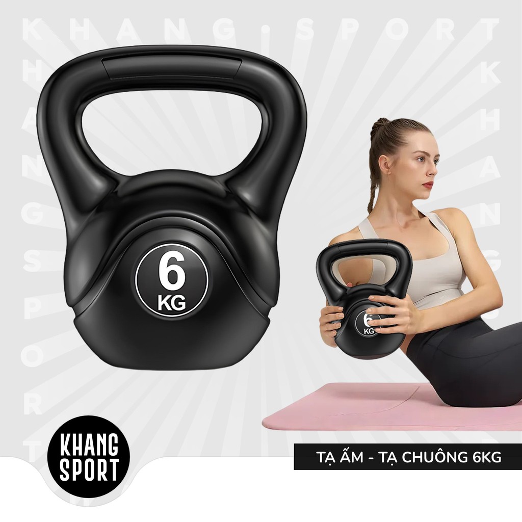 [1 Cái] Tạ Bình Vôi, Tạ Chuông 6kg Tập Squat, Tạ Ấm Dụng Cụ Thể Thao Tại Nhà Chống Đẩy Khang Sport -