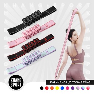 Dây Đai Kháng Lực Chia Tầng Hỗ Trợ Tập Yoga Uốn Dẻo, Tập Múa - DayYoga-8Tang