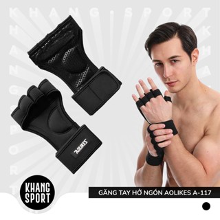 Găng Tay Tập Gym Hở Ngón Aolikes A-117 Găng Tay Tập Gym Thể Thao Nam Nữ Cao Cấp Chính Hãng