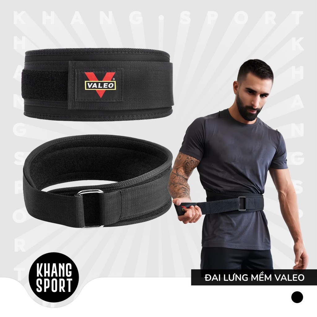 Đai Lưng Mềm VALEO Tập Gym, Phụ Kiện Thể Thao