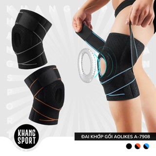  Đai Khớp Gối Aolikes A-7908 | Đai Bảo Vệ Quấn Khớp Gối Có Đệm Trợ Lực Chính Hãng Cao Cấp 