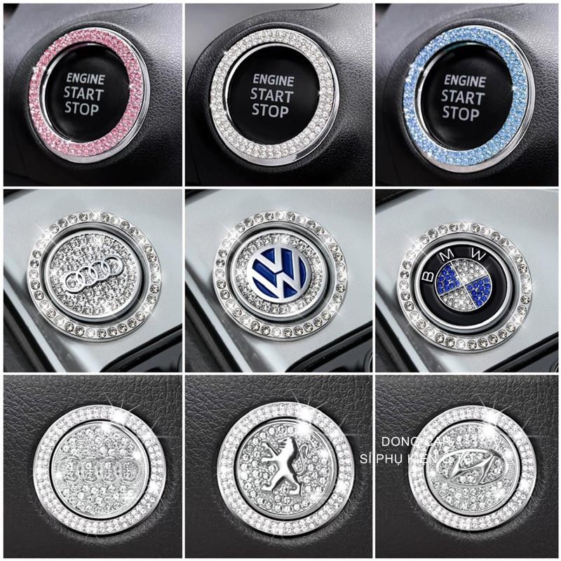 Nút Start Stop Ô Tô Đính Đá Trang Trí Nút Khởi Động Xe Ô Tô