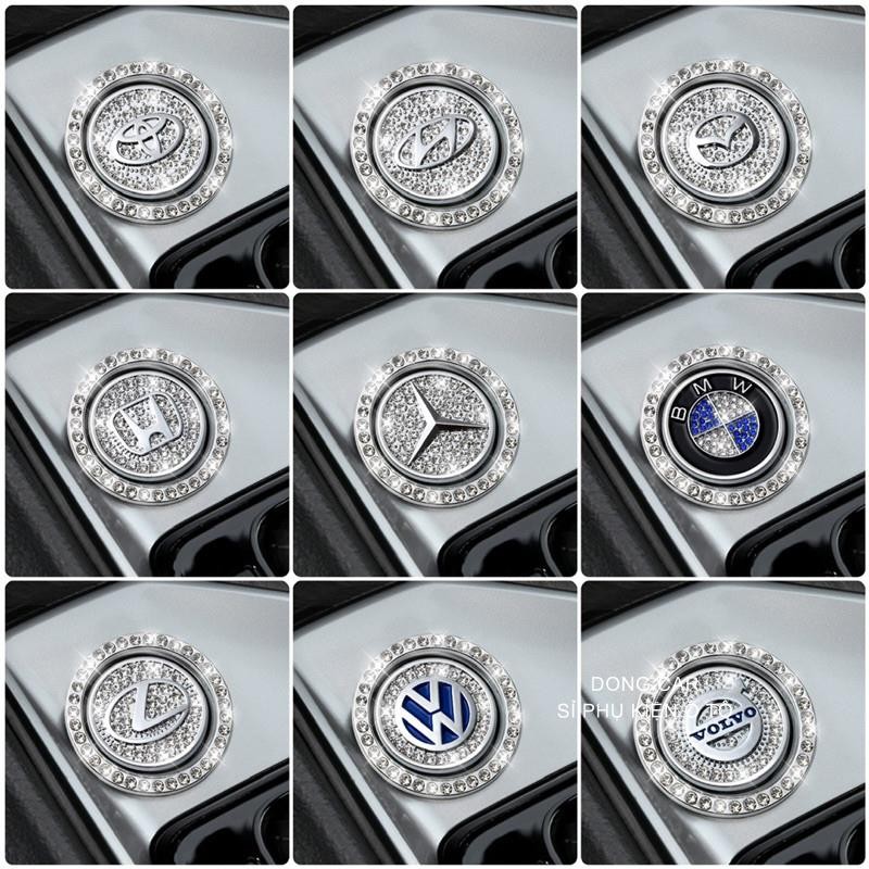 Nút Start Stop Ô Tô Đính Đá - Trang Trí Nút Khởi Động Xe Ô Tô