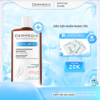 Dầu gội ngăn rụng tóc Dermedic Capilarte Strengthening Shampoo Anti Hair Loss 300ml