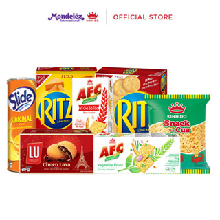 Combo Chiến Thần Bánh Quy Ritz, AFC, Slide, Snack Cua Kinh Đô