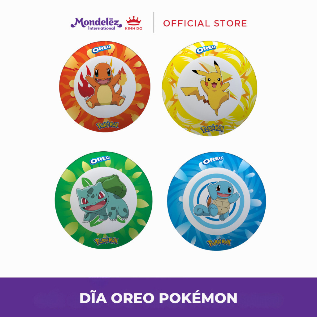 [Quà Tặng Không Bán] Dĩa Oreo Pokemon