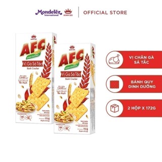 Bánh Cracker Dinh Dưỡng AFC Vị Gà Sả Tắc, Combo 2 Hộp X 172G