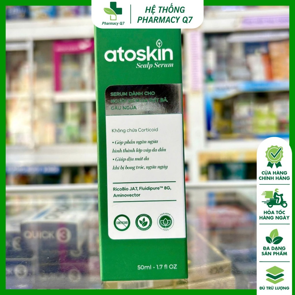 Atoskin Scalp Serum - Serum dưỡng da đầu dành cho người viêm da tiết bã, gàu ngứa (50ml)