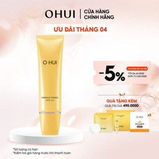 [OHUI Official] Bộ 3 món kem chống nắng cấp ẩm dưỡng da đa chức năng OHUI Miracle Toning Daily Sun SPF50+/PA+++ 100ML