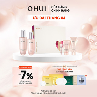 [Limited Edition] Bộ dưỡng ẩm căng mượt sáng da toàn diện 5 món OHUI Miracle Moisture Pink Barrier Set 349ml