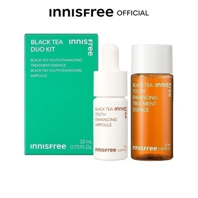 (Quà tặng không bán) Bộ Tinh chất & Nước dưỡng phục hồi da và chống lão hóa trà đen innisfree Black Tea 22ml