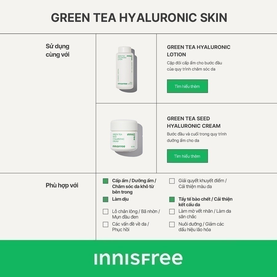 Nước cân bằng trà xanh INNISFREE Green Tea Hyaluronic Skin 170ml | BigBuy360 - bigbuy360.vn