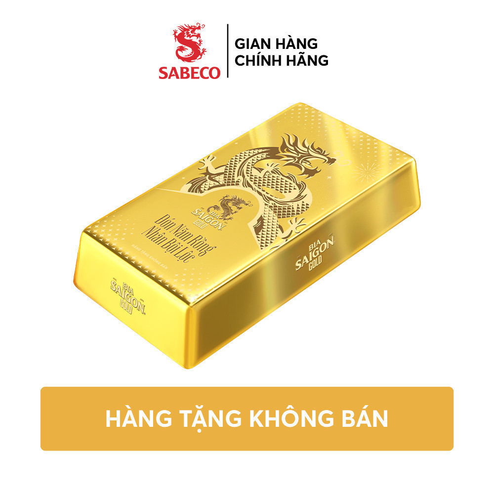 [Quà tặng] Hộp quà thỏi vàng 3 lon Saigon Gold