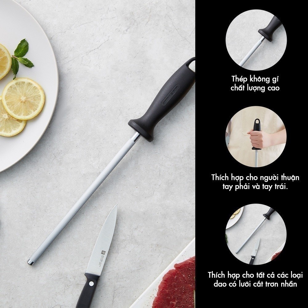 Cây mài dao ZWILLING Twin Sharpening Steel 23cm - bằng thép không gỉ cao cấp | BigBuy360 - bigbuy360.vn