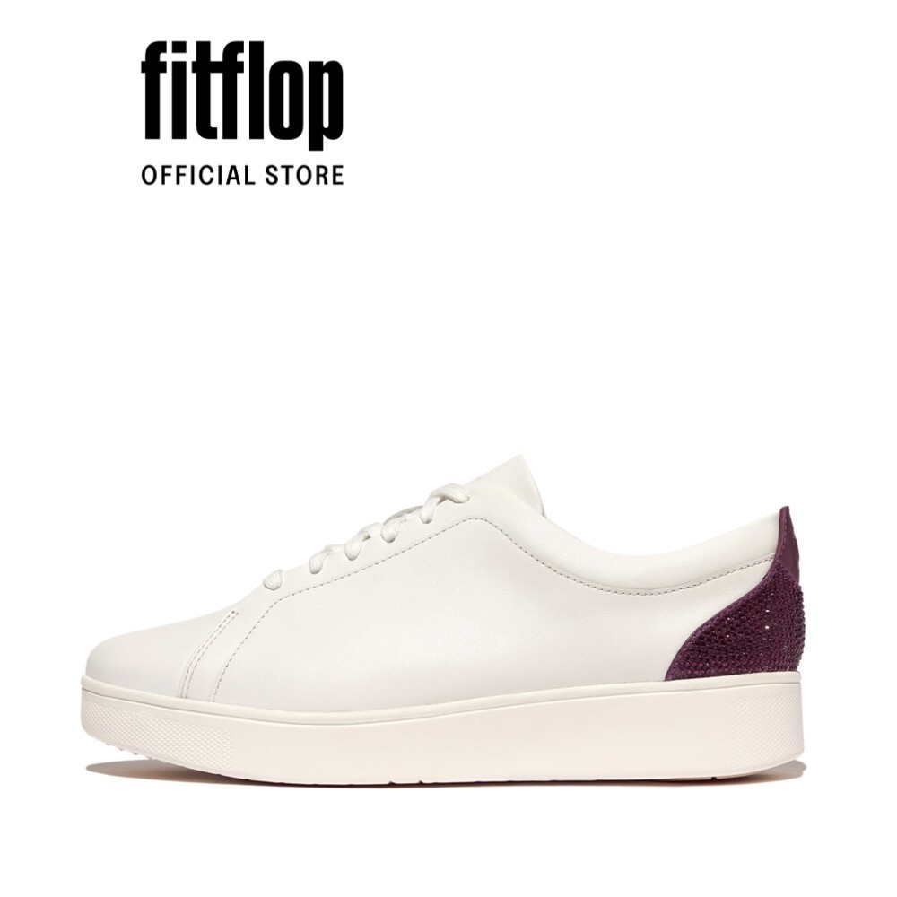 Giày Thể Thao Cổ Ngắn Nữ FitFlop RALLY - Urban White/Mauve Wine - FL14 - HY8-B39
