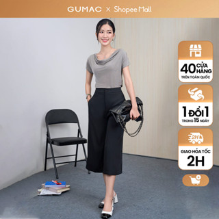 Quần tây nữ dáng lửng nữ thiết kế ống rộng thời trang GUMAC QE03020 - QE06004
