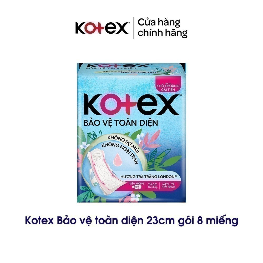 [Quà tặng không bán] Kotex ban ngày Bảo vệ toàn diện 23cm gói 8 miếng