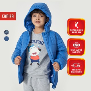 Áo khoác bé trai CANIFA chần bông có mũ chống nước 2OT23W006