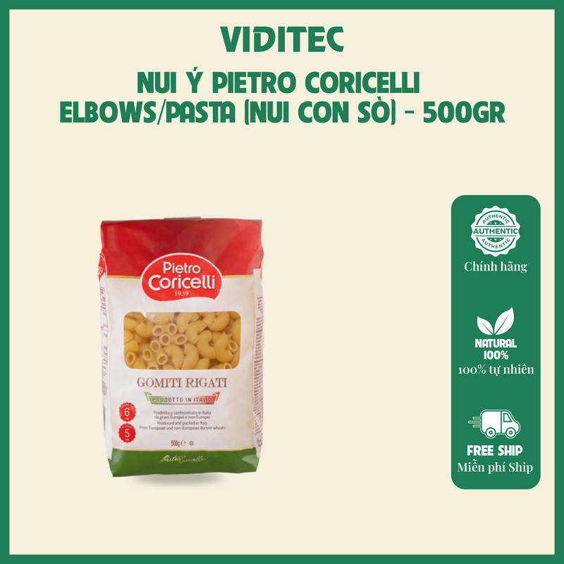 Nui Ý Pietro Coricelli Elbows/Pasta (Nui Con Sò) 500gr