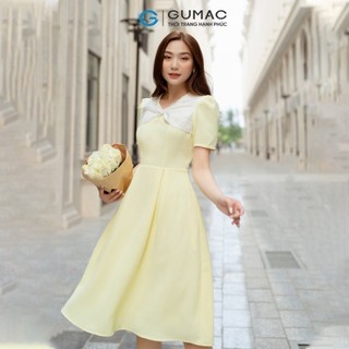 Đầm nữ GUMAC A cổ phối nơ  DD05084