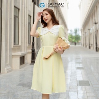 Đầm nữ GUMAC A cổ phối nơ  DD05084