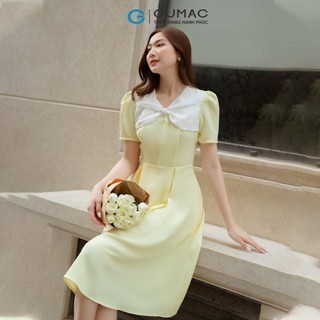 Đầm nữ GUMAC A cổ phối nơ  DD05084