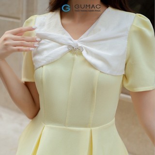 Đầm nữ GUMAC A cổ phối nơ  DD05084
