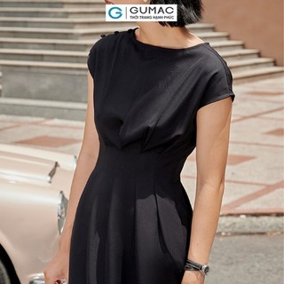 Đầm nữ GUMAC ly xếp eo LD0919 