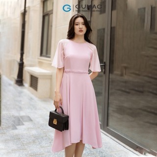 Đầm nữ GUMAC tay raglan eo kiểu  DD04069