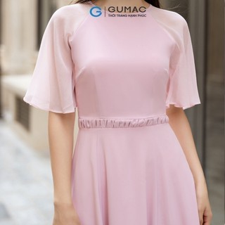 Đầm nữ GUMAC tay raglan eo kiểu  DD04069