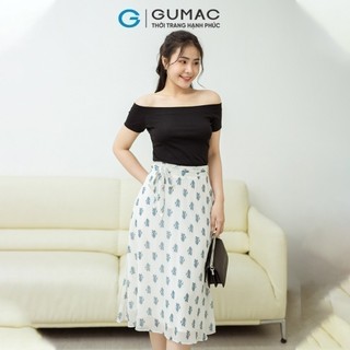 Chân váy nữ GUMAC phối thắt lưng  VD08006