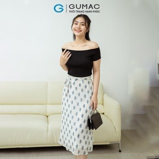Chân váy nữ GUMAC phối thắt lưng  VD08006
