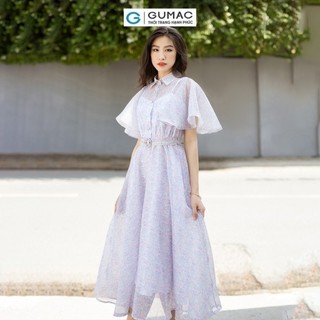 Đầm nữ GUMAC A midi tay xòe  DD08077