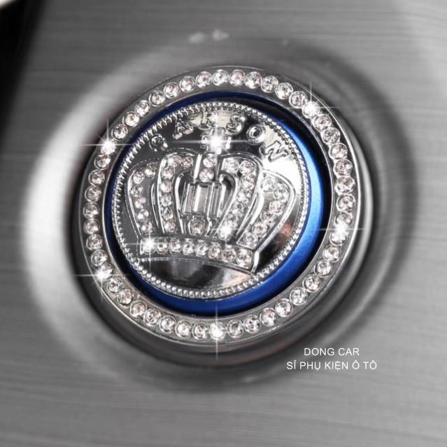 Nút Start Stop Ô Tô Đính Đá Vương Miện - Trang Trí Nút Khởi Động Xe Ô Tô