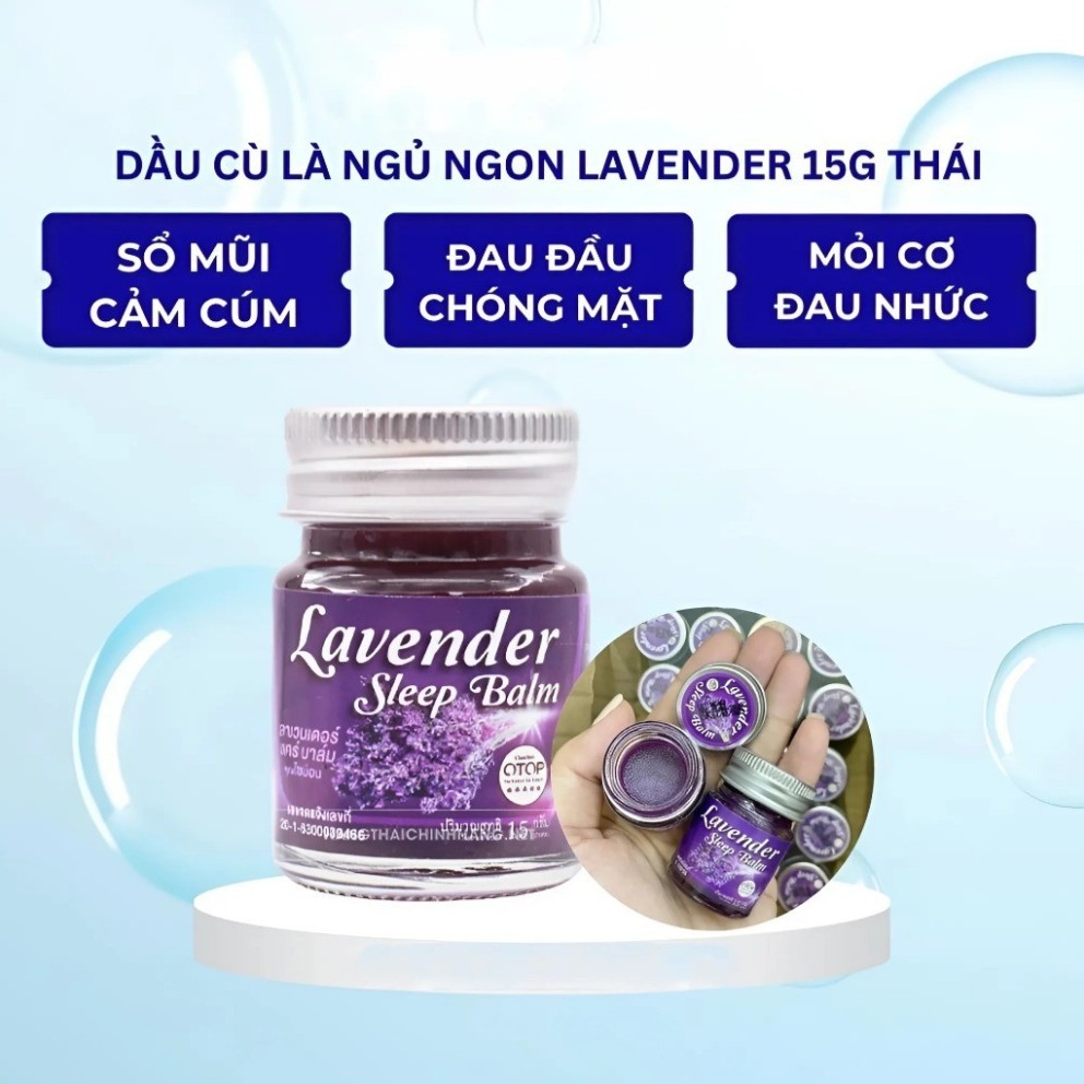 Dầu Cù Là Lavender Sleep Balm Thái Lan 15g – Balm Oải Hương Thư Giãn, Hương Lavender Dịu Nhẹ