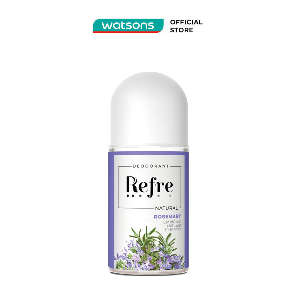 Lăn Khử Mùi Refre Natural Rosemary Hương Thảo Thanh Dịu 40ml