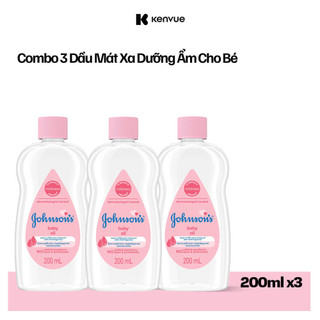  Combo 3 Chai Dầu Mát Xa Johnson's Baby Oil 200ml 