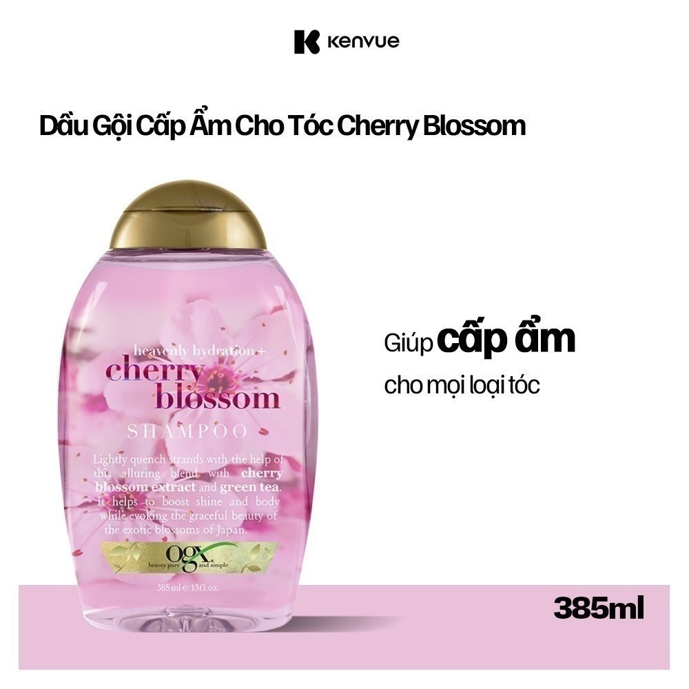 Combo 2 Dầu Gội OGX Renewing Argan Oil Morocco/Keratin Therapy/Full Biotin Collagen/ Hoa Anh Đào 385