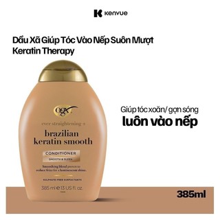 [HSD T6/2026] Dầu Xả OGX giúp tóc chắc khoẻ dày tóc/óng mượt phục hồi hư tổn/vào nếp dung tích 385ml