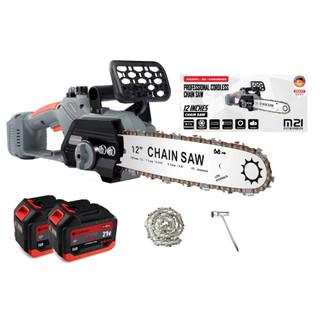 Máy cưa xích pin Starker xám, Động cơ Không chổi than, Chiều dài lam 28cm