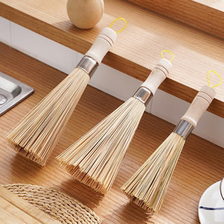 Chổi cọ nồi cọ chảo cán gỗ chổi tre cọ chảo phục vụ trong gia đình nhà hàng khách sạn thân thiên môi trường (ms 051)