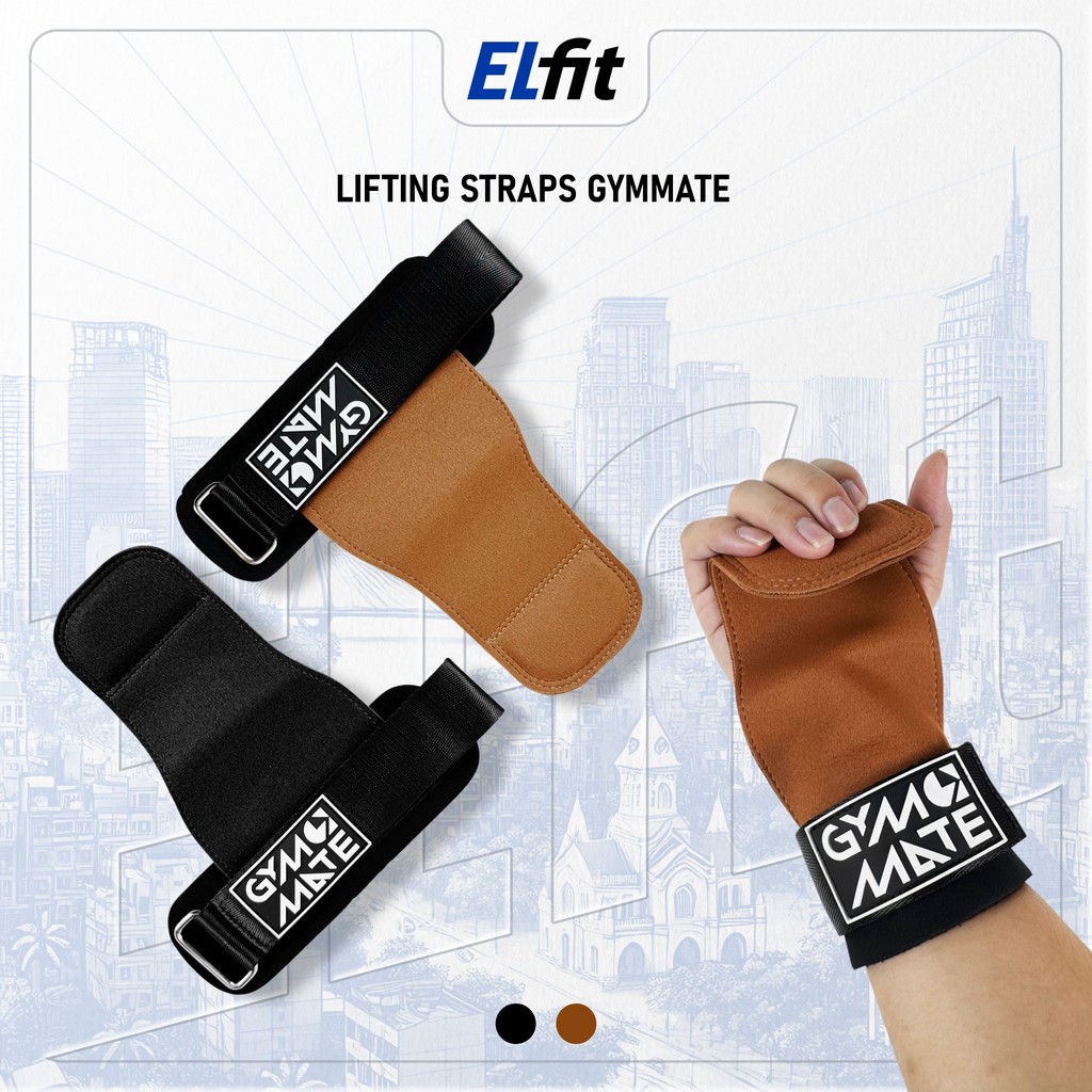  Găng Tay Tập Gym GYMMATE Dây kéo lưng Lifting Strap Đa Năng Hỗ Trợ Tập Gym Deadlift Lên Xà 
